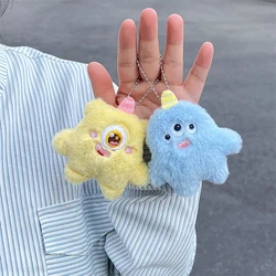 Stuffed Animal Plush Keychain Creative Cartoon Super Cute Doll Little Monster Girl Funny Toy Pendant Bag Pendant Key Ring Gifts