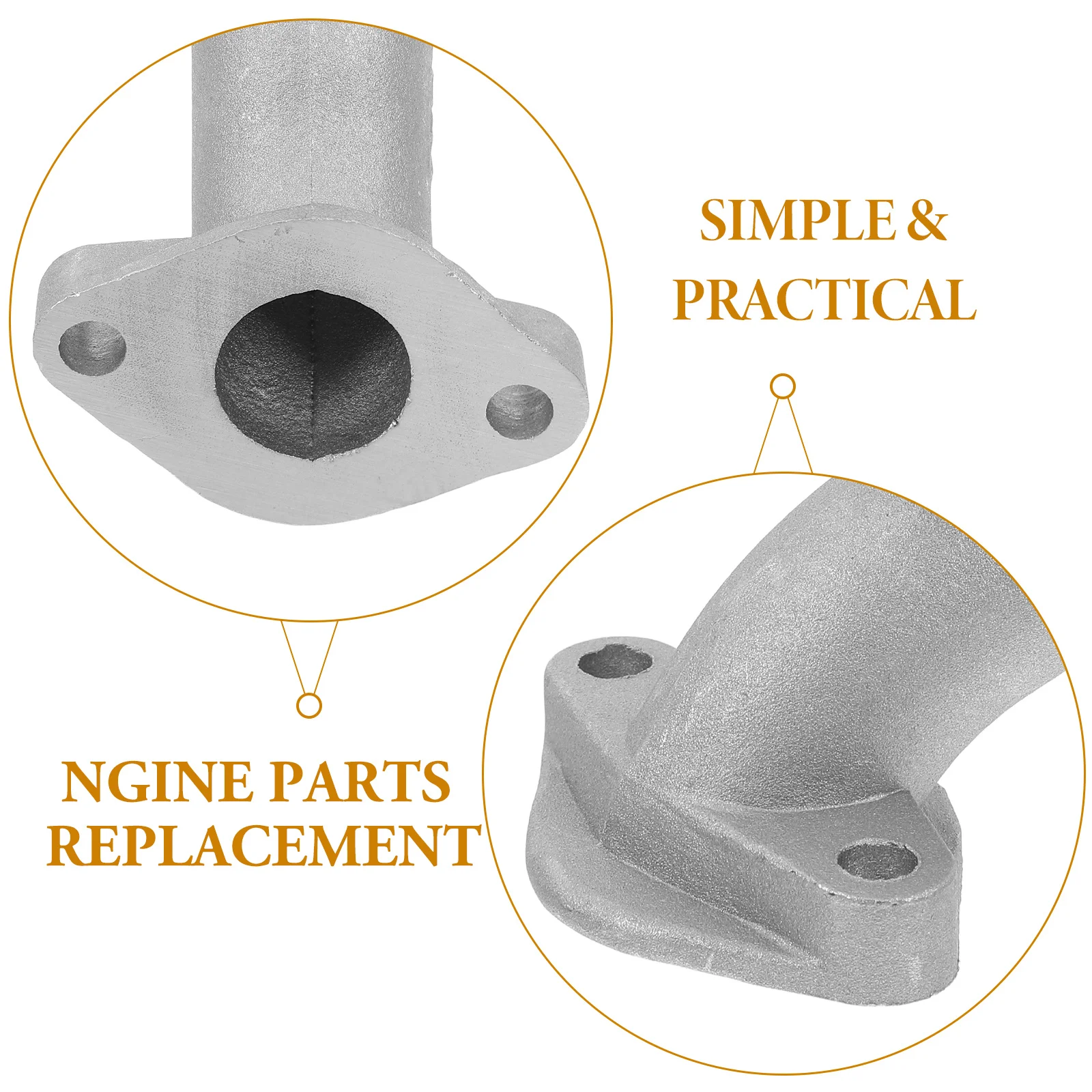 

1Set Motorcycle Parts Manifold Intake Sturdy Aluminum Kart Intake Manifold Racing Performance Carburetor Repair