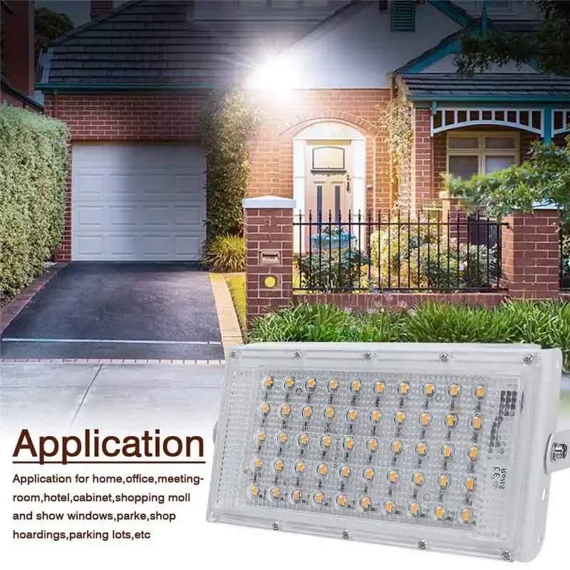 1PC 50W Flood Light Foco LED DC 12V Outdoor Lighting Projector IP65 Waterproof Spotlight LED Flood Light for Outdoor House