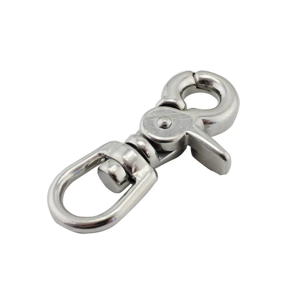 5 Pieces Stainless Steel 316 Swivel Spring Eye Snap Trigger Clip Hook 65mm Snap Hook