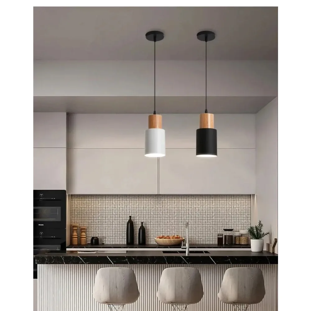 1/5/10Pcs Minimalist Pendant Chandelier Bedroom Bedside Lamp Modern Nordic Restaurant Single Head Small  Bar Counter view 2