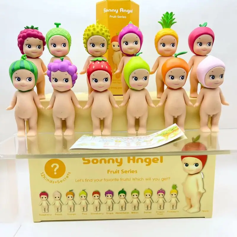 Sonny Angel Party Angel Fruit Series Blind Box Auto-accessoires Mobiele accessoires Cupido Handgemaakte Anime Leuk cadeau Speelgoedornament