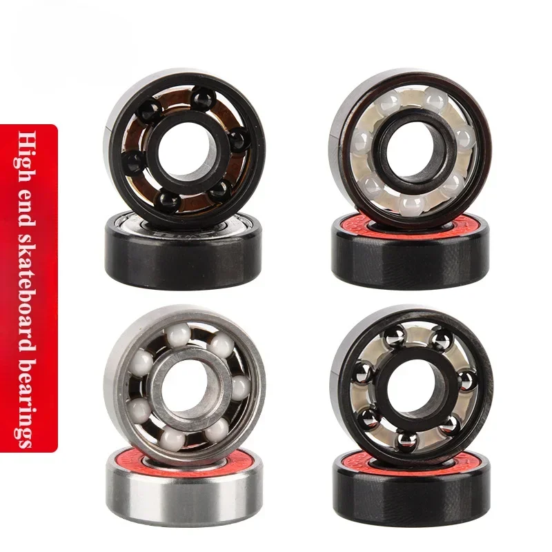 4pcs 608 2RS hybrid ceramic ball bearings, high-speed wheel slide micro bearings