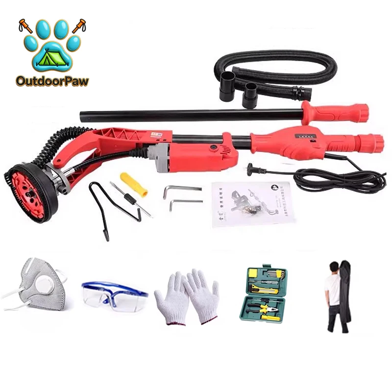 Handheld Wal Sander Ceiling/Wall/Floor Rough Planer 180° Flexible Shaft Concrete Joint Grinder 1010W