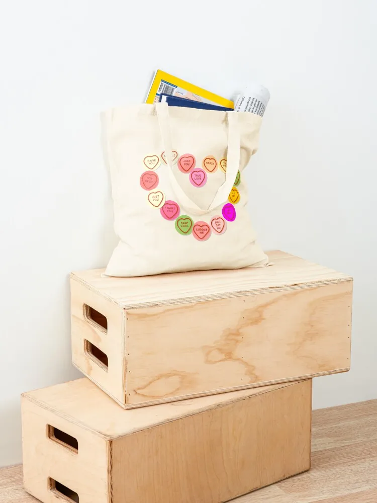 Love Heart Sweets, candy Tote Bag Shopper shopper bag women shopper bag woman tote university