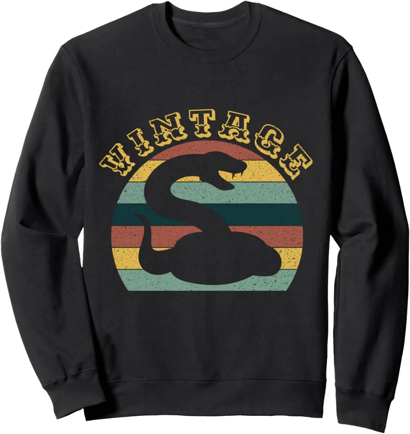 Silhouette Of A Snake Vintage Colors Retro Design Sweatshirt