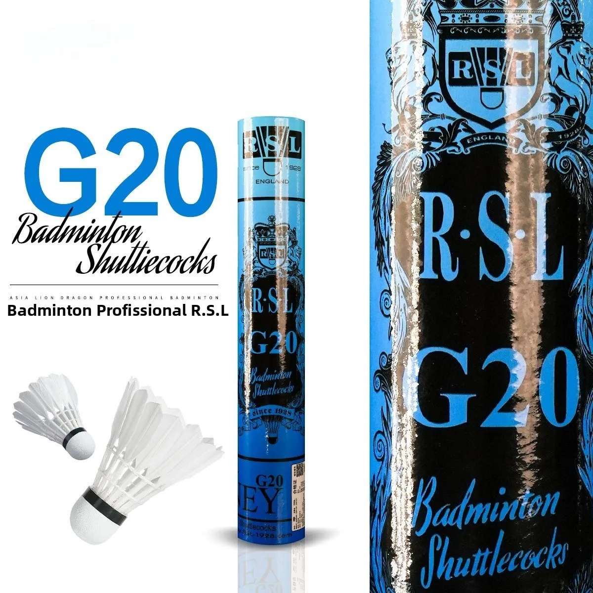 volano-da-badminton-professionale-rsl-g20-piume-d'oca-rotonde-volo-stabile-e-durevole-per-competizioni-legno-di-alta-qualita