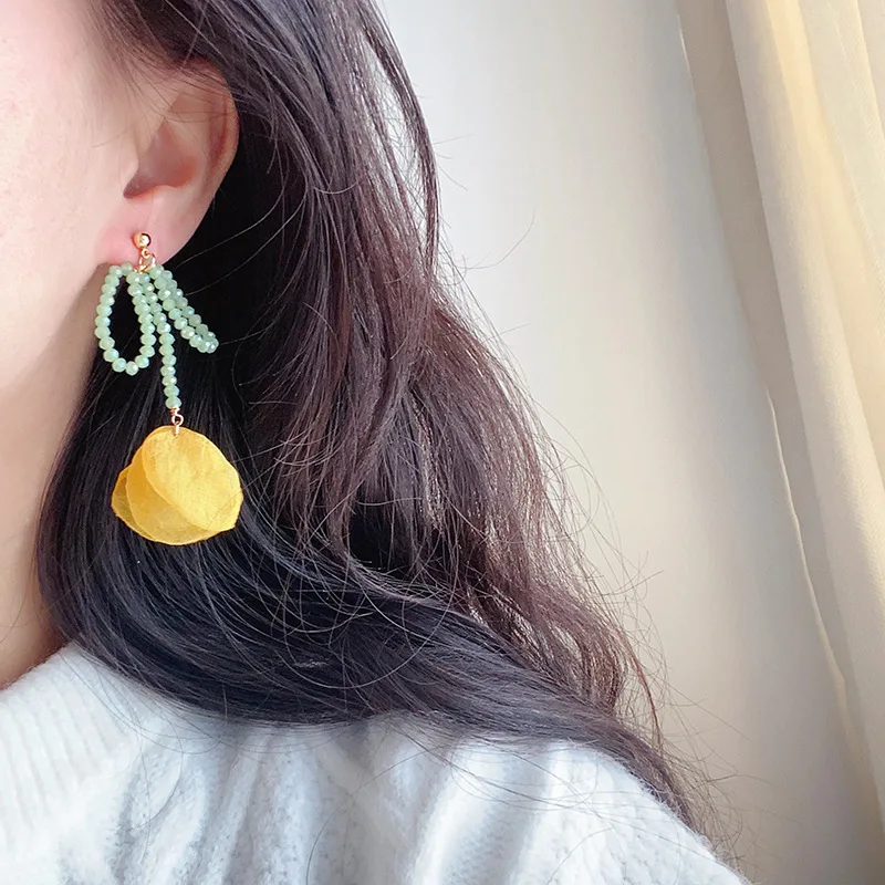 Early Spring Tulip Flower Earrings Vitality Girl Sweet Wind Earrings Gentle Dream Stud Earrings