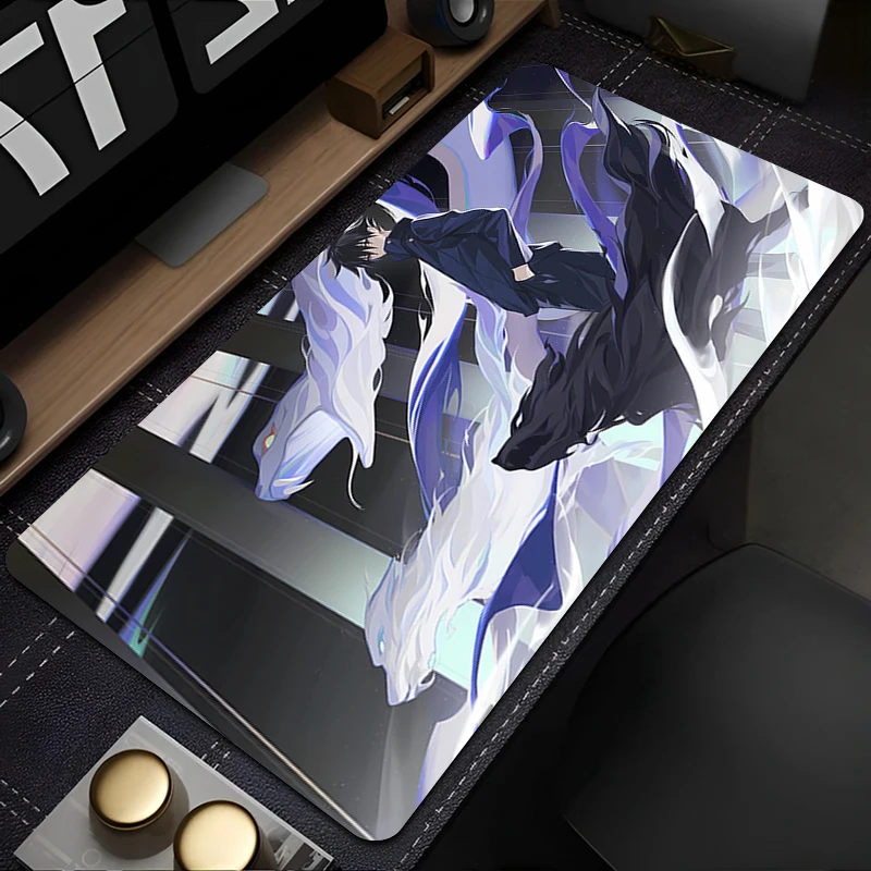 

Cool Gaming Mouse Pad Computer Desk Mat Jujutsu Kaisen Megumi Table Keyboard Pad Laptop Rubber Non-slip Back Mousepad Cushion