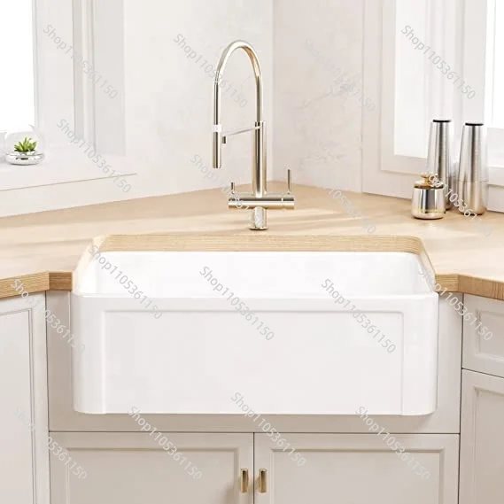 Bathroom Kitchen Sink Apron Front Rectangular Single Sink Top Sale  Easy to Clean Heat Resistant