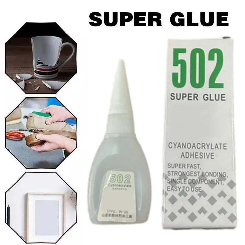 502 Glue Adhesive Strong Adhesive Quick-drying  Adhesive Leather Rubber Wood Metal Strong Bond Liquid Glue Tool Office Supplies