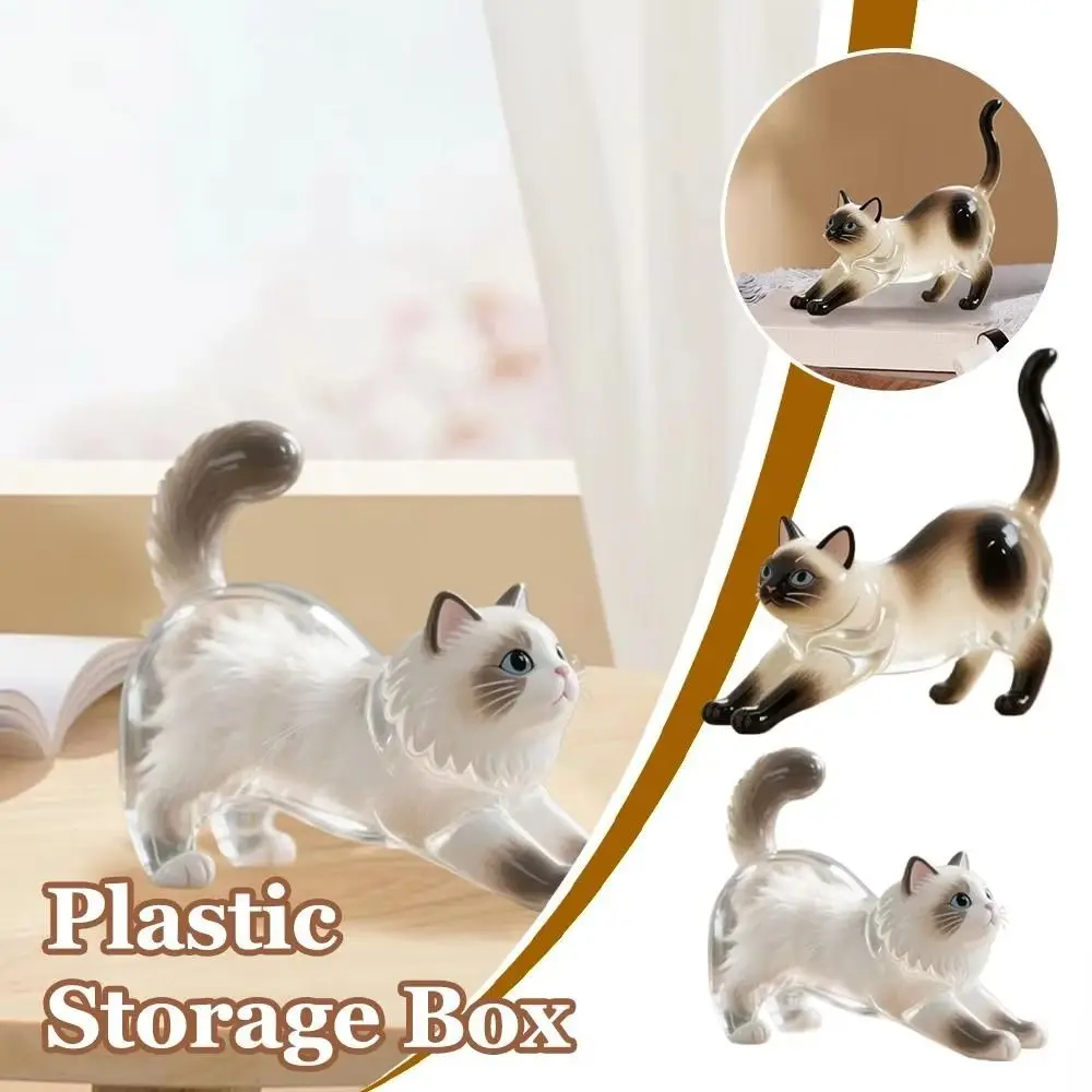 Transparent Cat Hair Acrylic Keychain Handmade Siamese Cat Cat Hair Storage Box Animal Shaped Stylish Dog Fur Storage Pendant
