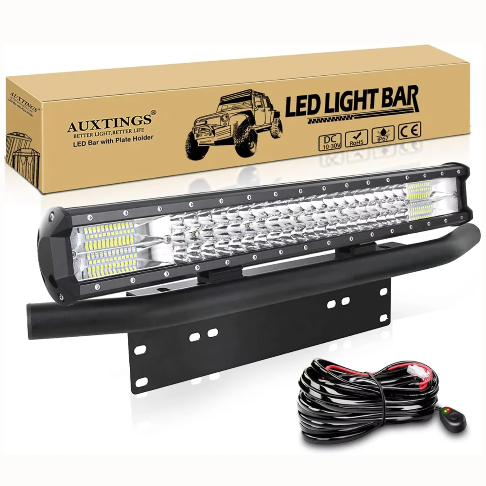 20 23 inch 288W 324W Off Road LED Light Bar with Bracket 12V 24V 7D Combo Led Bar/Work Lights for Car Jeep Truck 4x4 ATV Boat