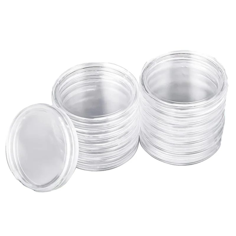 ADP-30 mm Coin Capsules Round Plastic Coin Holder Case with Storage Organizer Box for Coin Collection Supplies (4 Pack)