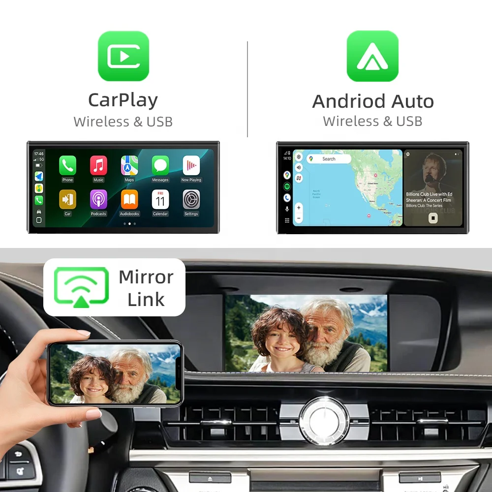 NewFor Lexus ES 2015-2017 Linux Interface Box Wireless CarPlay Android Auto CarPlay Module Decoder Car Radio Binarytek