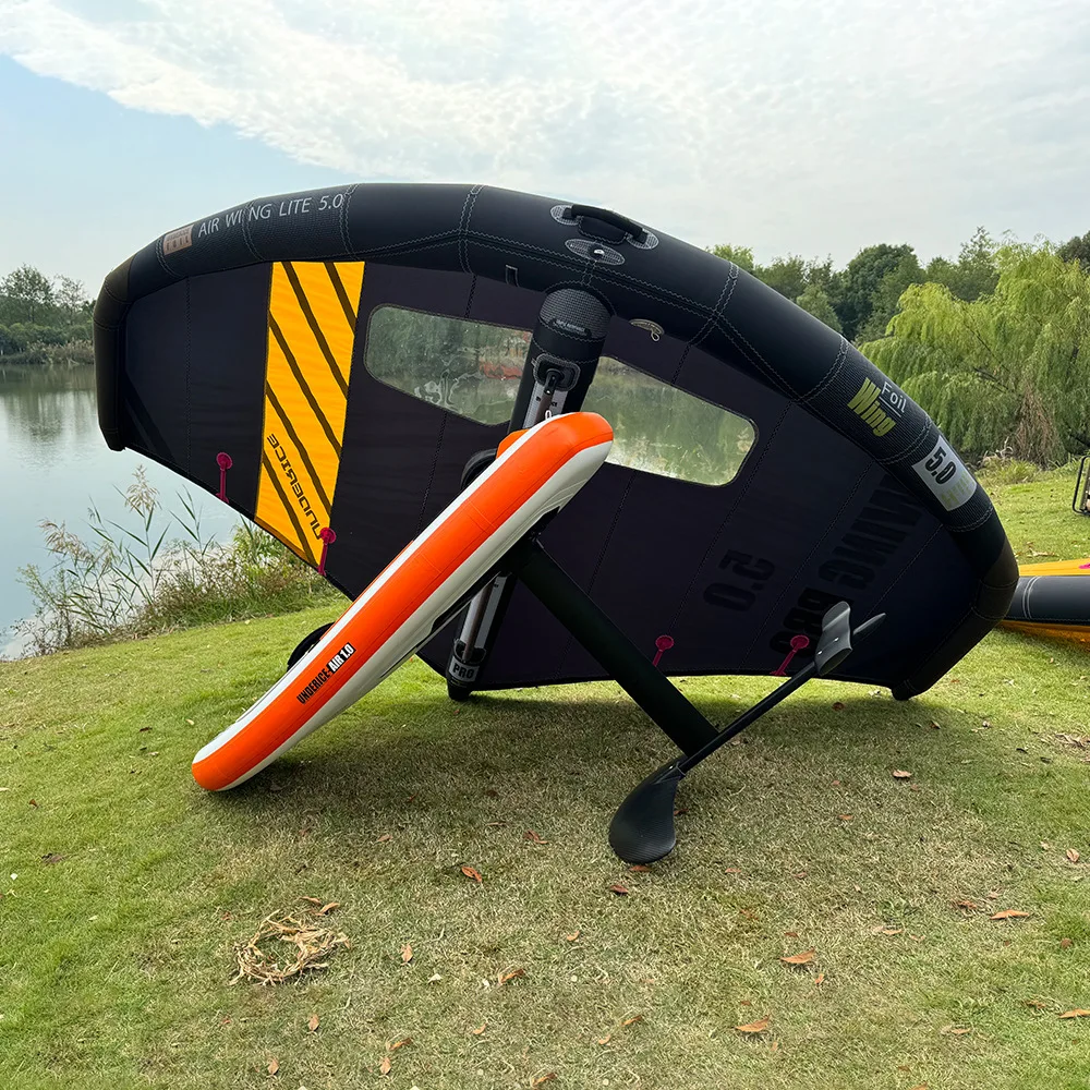 무동력 풍선식 수중익 보드, 서핑 카이트 휴대용 풍선식 윈드 윙 탄소 섬유 수중익 수상 스키 세트