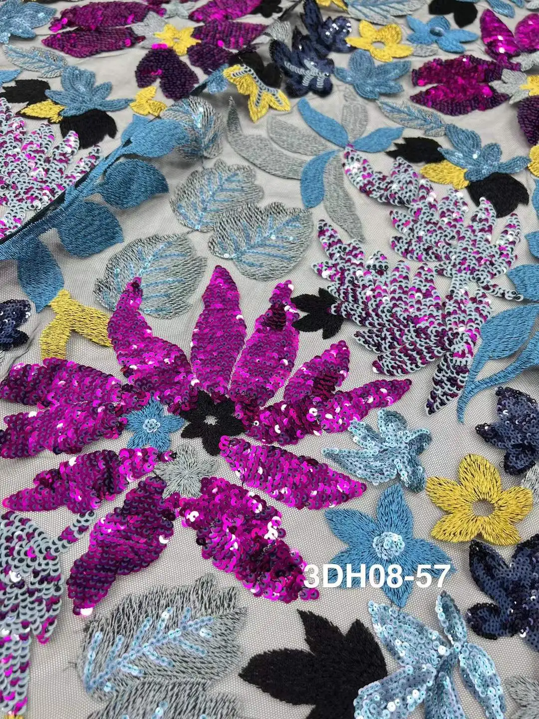 New colors, Mulit color sequins embroidered Lace, French tulle net,Sequined African Fabric Lace, Party dresses .Weddings,