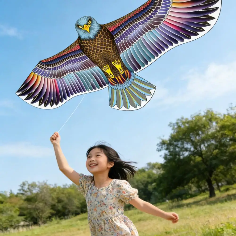 1.1m Eagle Kite With 30 Meter Kite Line Large Eagle Flying Bird Kites Children Gift Family Trips Garden Outdoor Sports DIY Toy