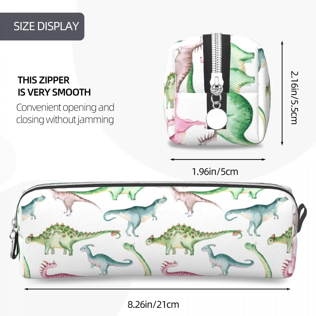Estuche para lápices de dinosaurio bonito, estuches para lápices de animales cretácicos, caja de bolígrafos para niñas y niños, bolsas de gran capacidad, suministros escolares, papelería de regalo