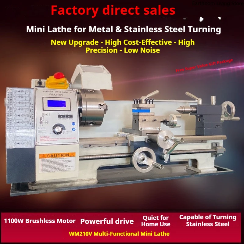 Multifunctional Mini Lathe Special Equipment Processing Mini Lathe Stainless Metal Commercial Machinery Tornio Compatto ZY60XXCC