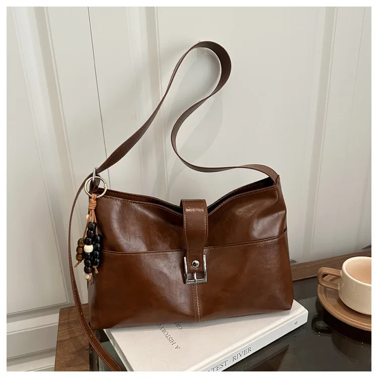 

2025 New Winter Underarm Bag for Women Genuine Leather Multiway Shoulder Crossbody Purse Vintage Chic Large Capacity Tote