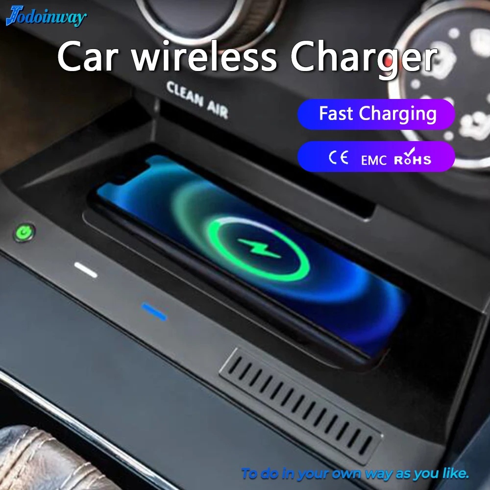 Car Fast Wireless Charger For Volkswagen Tiguan mk2 2018 2022 Mobile Phone Holder USB port Charging Interior Accessories view 2