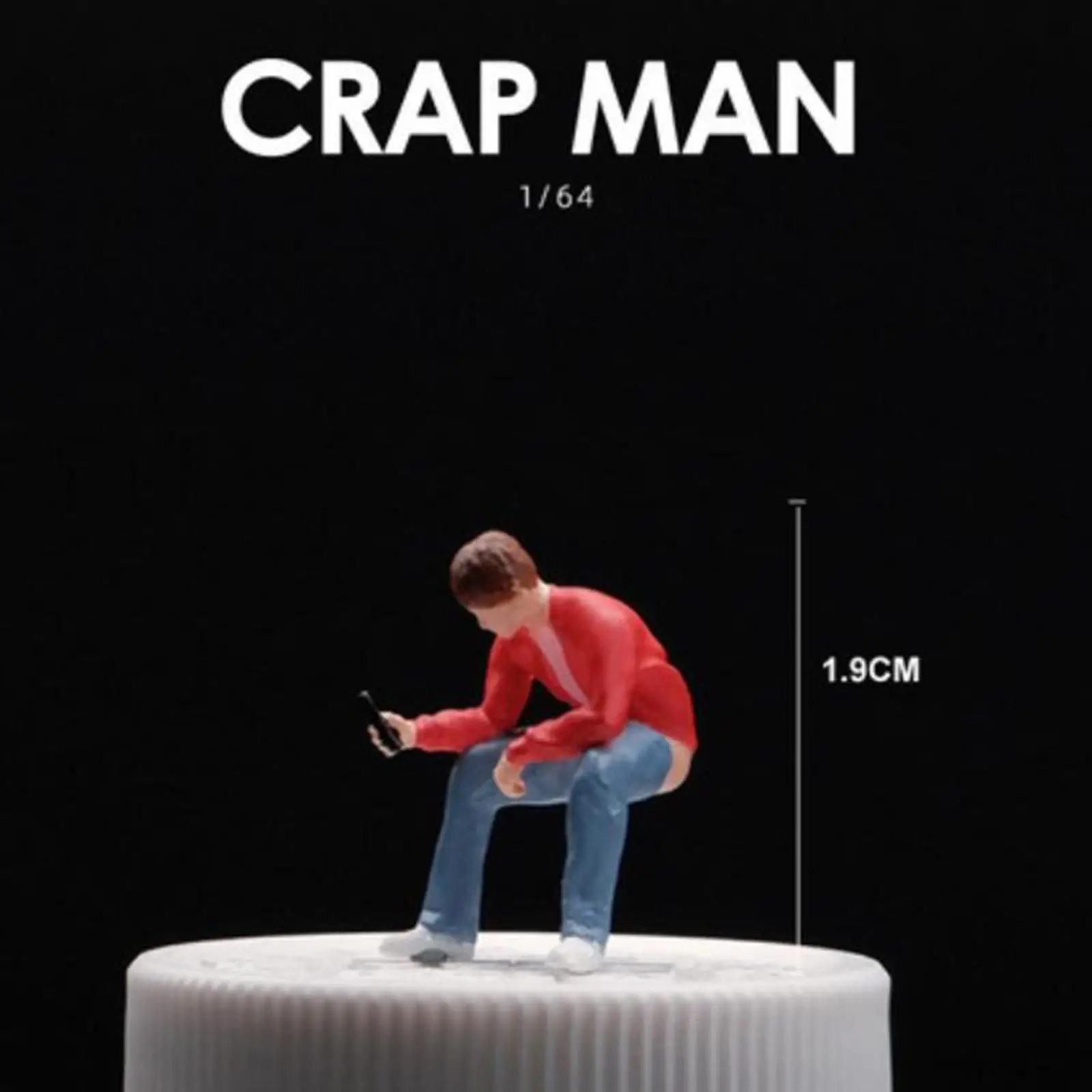 1/64 Mini Toilet Toy Miniature Toilet Model Playing Phone Set Resin for