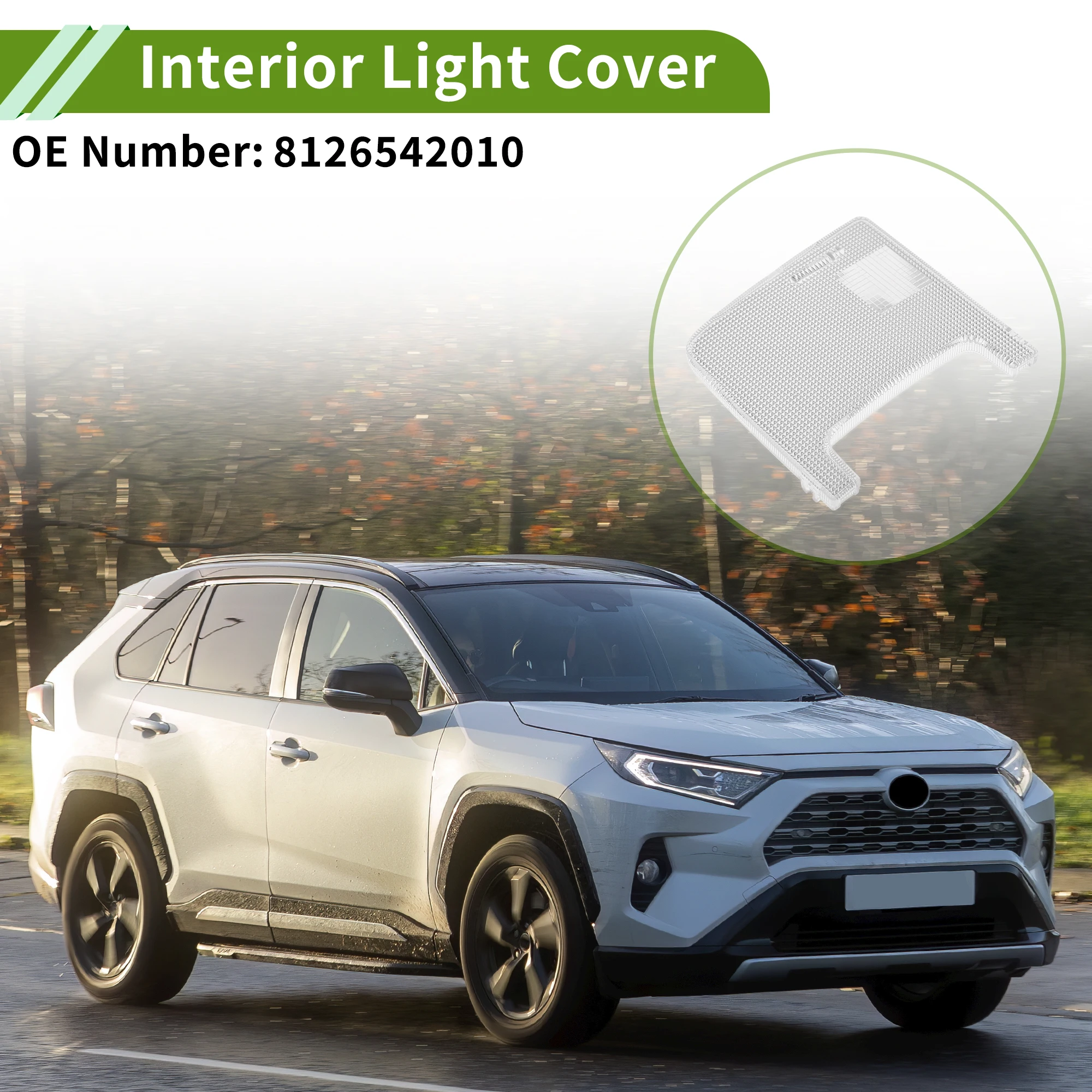 UXCELL Interior Light Cover for Toyota RAV4 2006-2012 Clear Front Left Roof Dome Map Reading Light Cover Lamp Lens Plastic