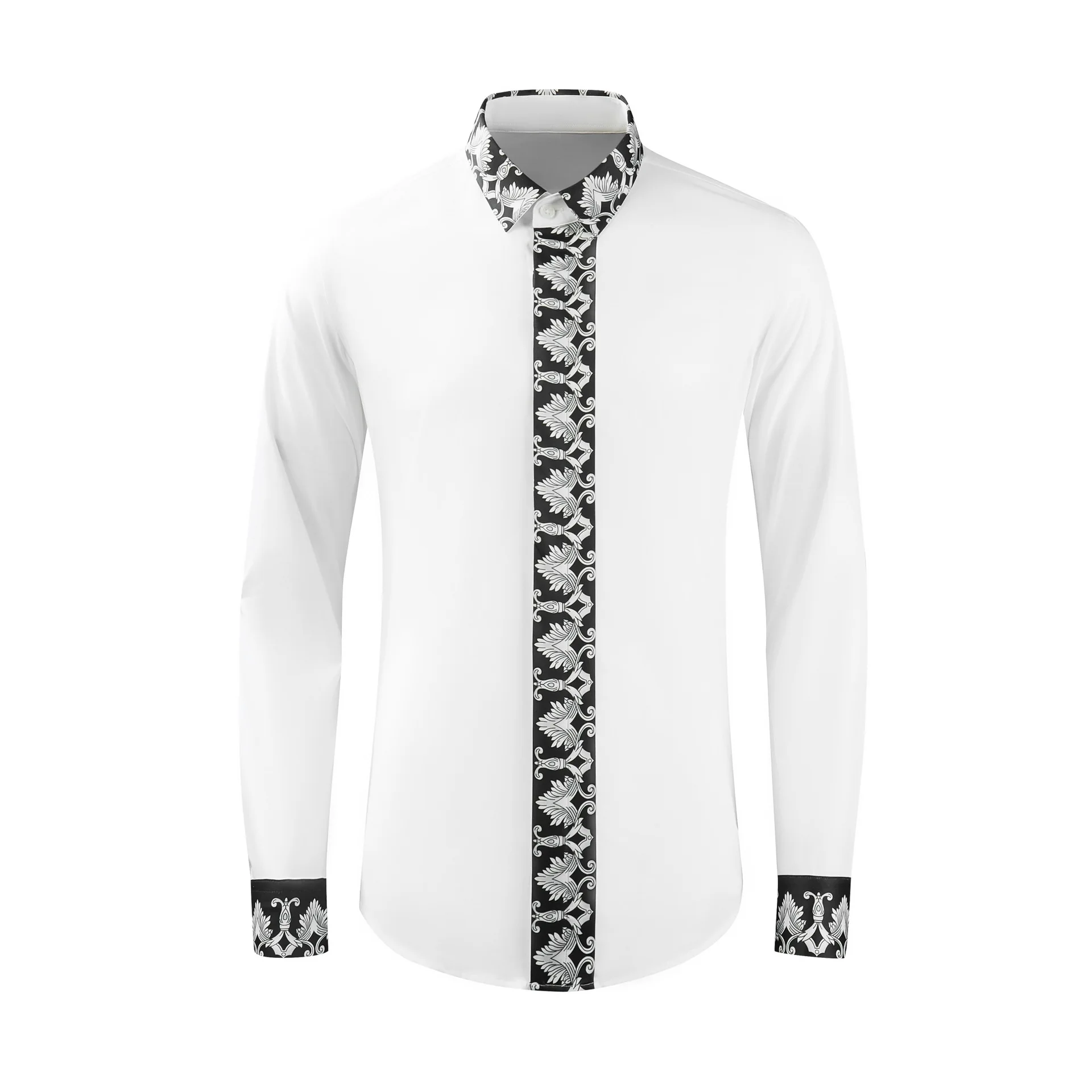 Men\'s Shirt Floral Tops Outdoor Suit Shirt Business Casual Long Sleeve Social Party Luxury New High Quality Men\'s T-Shirt Shirt