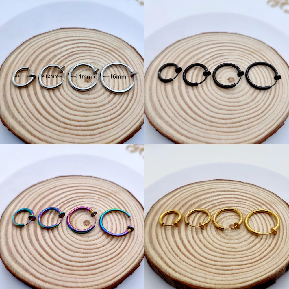 

Stainless Steel Jewelry Spring Buckle Hooks Clasps Electroplated DIY Handmade Earrings Clip Accessories for Jewelry Making