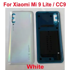 Bilashmart Top Quality Mi9 Lite Glass Back Battery Cover Housing Rear Case Xiaomi Mi CC9 CC 9 Lid Phone Shell with Adhesive Tape