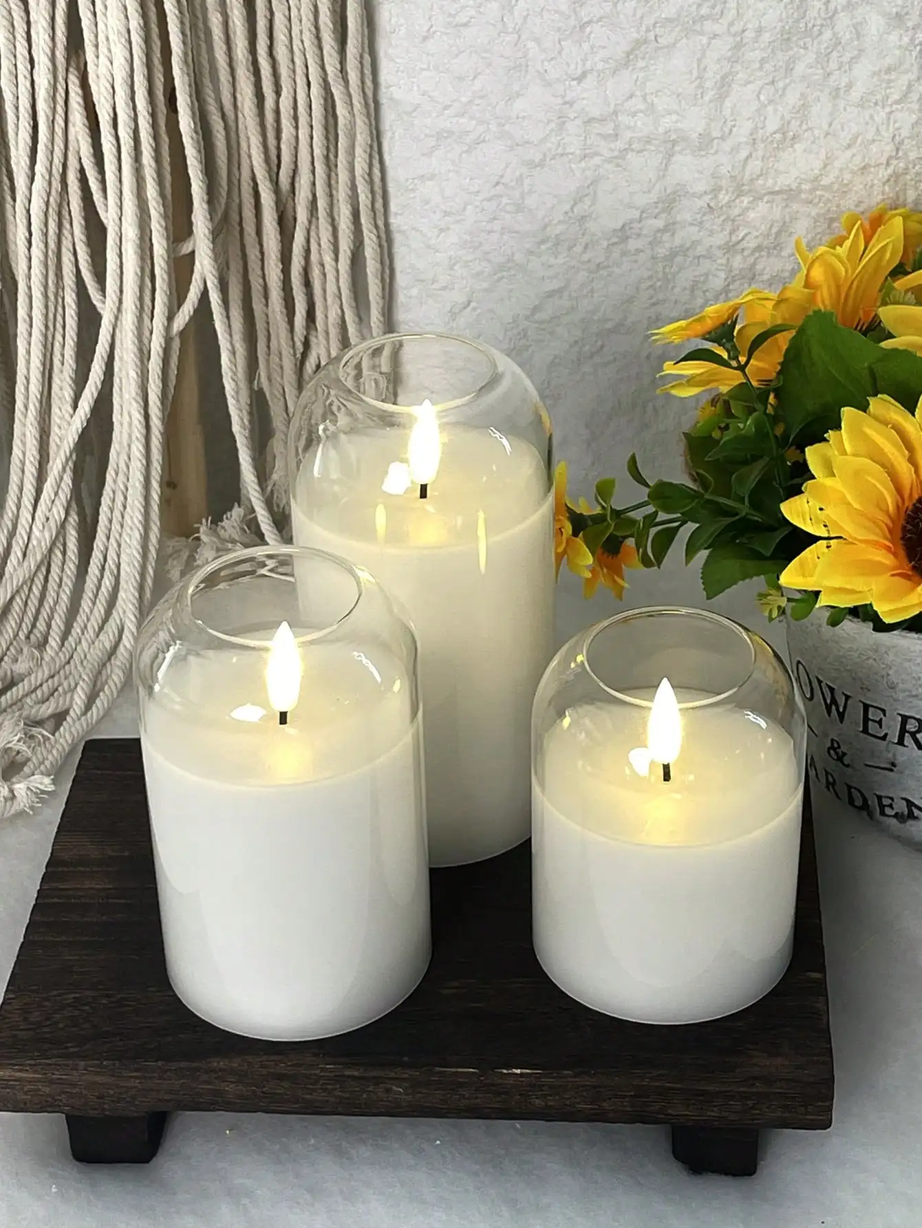 3-Pack Timed Remote Control Flameless Candle Lights, Battery Operated Wish Candles With Warm Flame Effect; Ideal For Home, Bedroom, Wedding, Proposal, Christmas, Halloween And Corporate Dinners