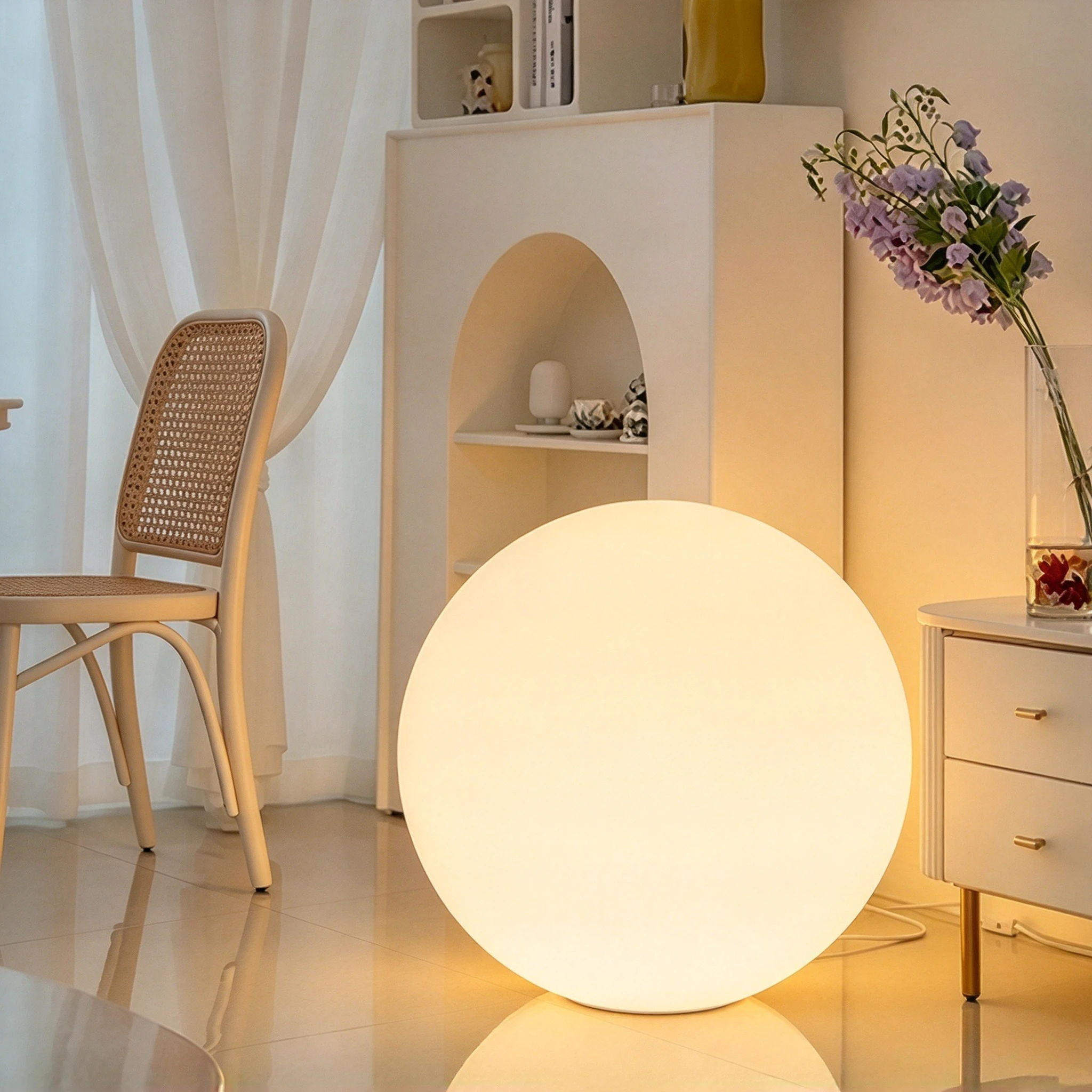 Decorative Ball Table Lamp Bedside Nightlight Girls Ins Gift Atmosphere Lamp Romantic Warm Children's Room Desk Bedroom Floor La