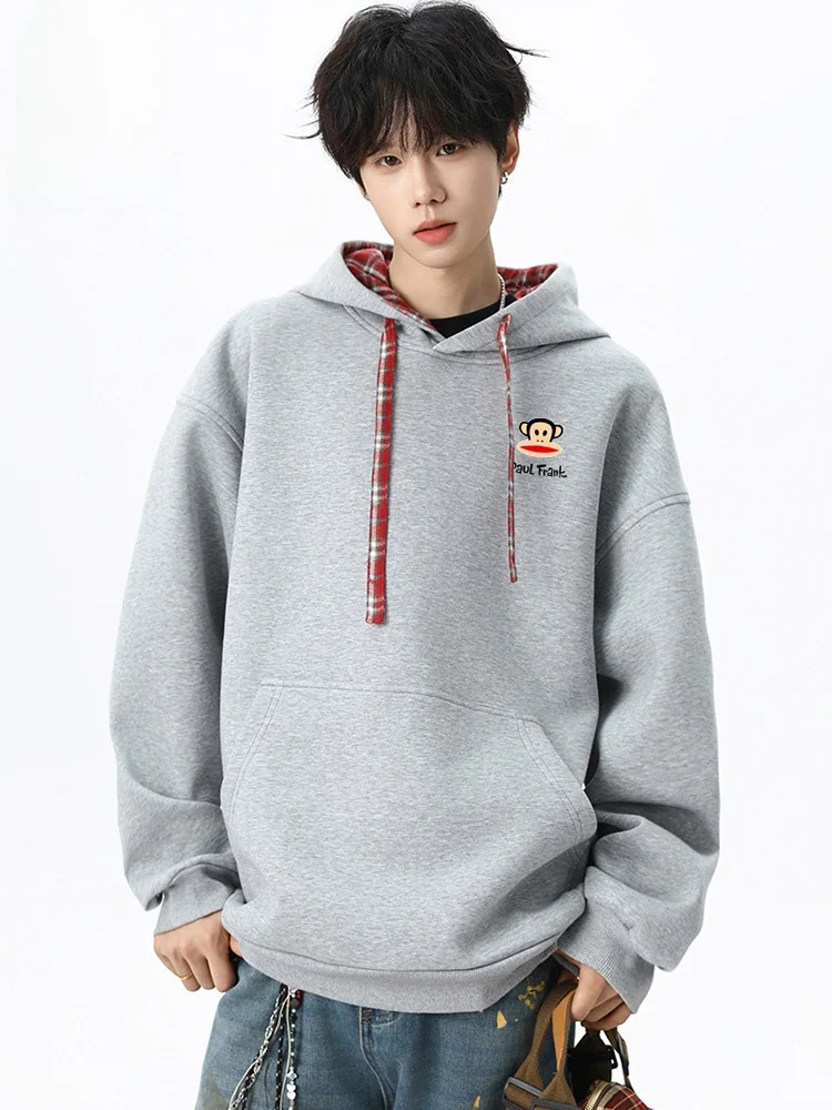 

PaulFrank American Sle Long Sve Hoodie Men's Loose Casual Print Top Comfortable Cotton Blend Fabric Fall Season