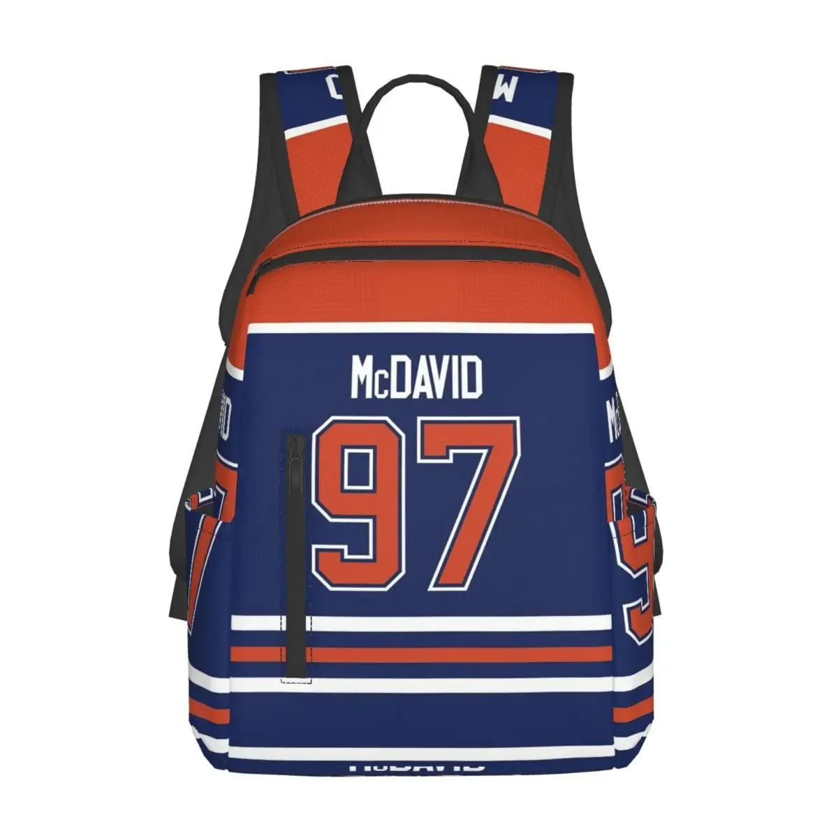 

Edmonton Oilers Connor McDavid Home Jersey Back Phone Case Backpack Daypack Large Capacity Boys Girls BookBag Shoulder Bags