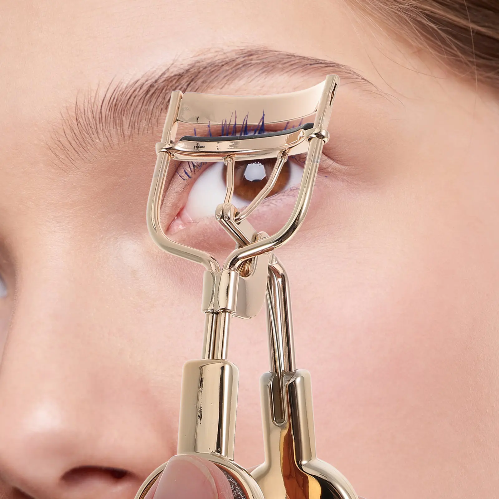 

2pcs Stainless Steel Glitter Eyelash Curler Portable Lash Curling Tool For Curled Lashes Makeup Essential Tool Eyelash