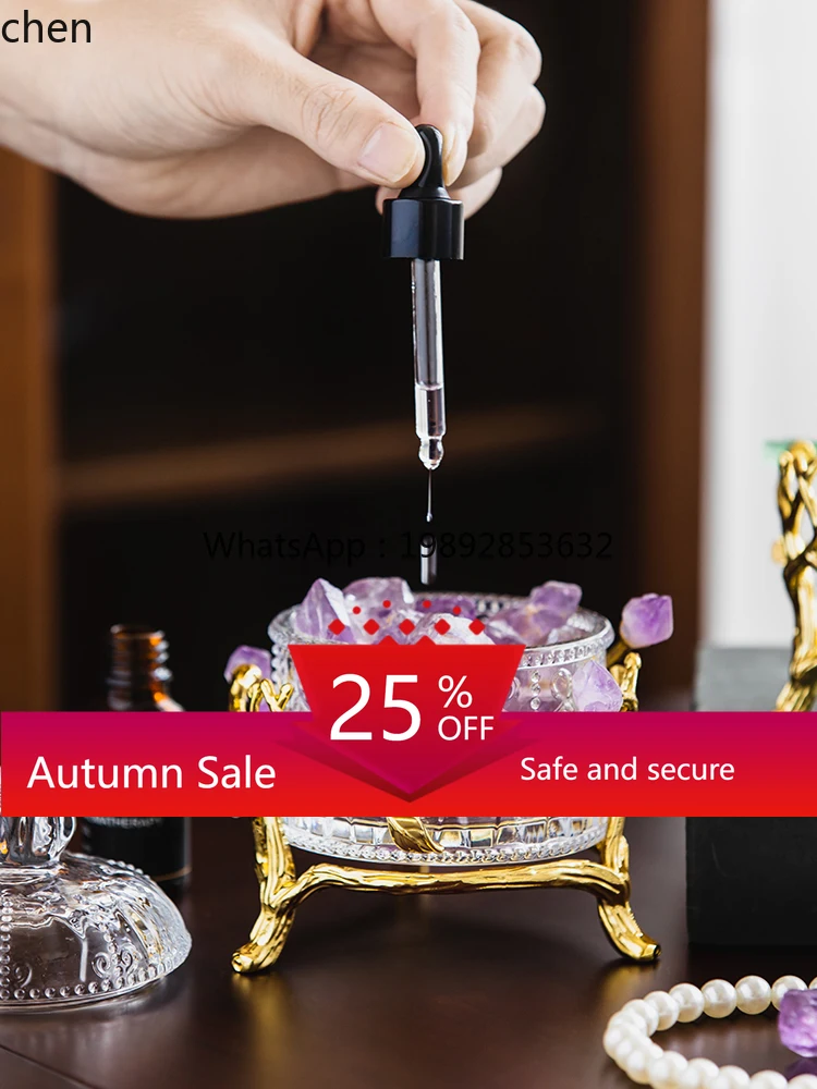 

Flameless Aroma Diffuser Crystal Stone Living Room Fragrance Ornament Bedroom Long-lasting Scent