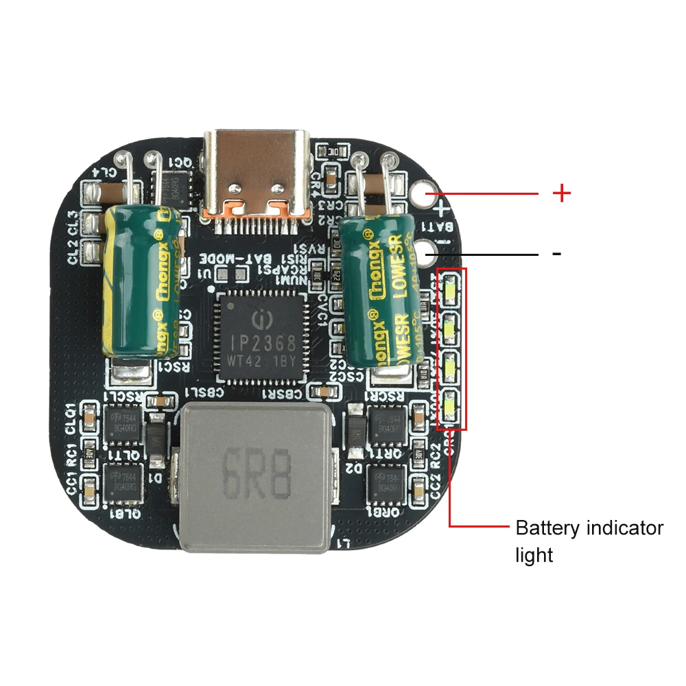 PD 100W Boost/Buck Fast Charging Module  2–5S Bidirectional High-Power Charging and Discharging Module with Type-C Interface