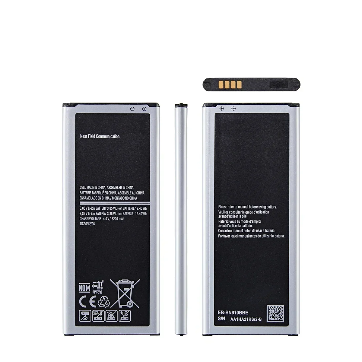 サムスンギャラクシーノート4用バッテリー,nfc,EB-BN910BBK, EB-BN910BBC, EB-BN910BBU mAh,n910,n910a,v,p,新品