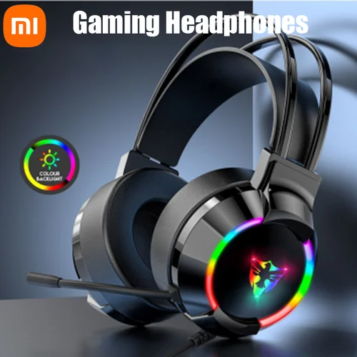 Imagen 1 del producto Xiaomi-auriculares para juegos por cable, cascos con cancelación de ruido y micrófono, Control de volumen para PS4 Play Station, nuevo
