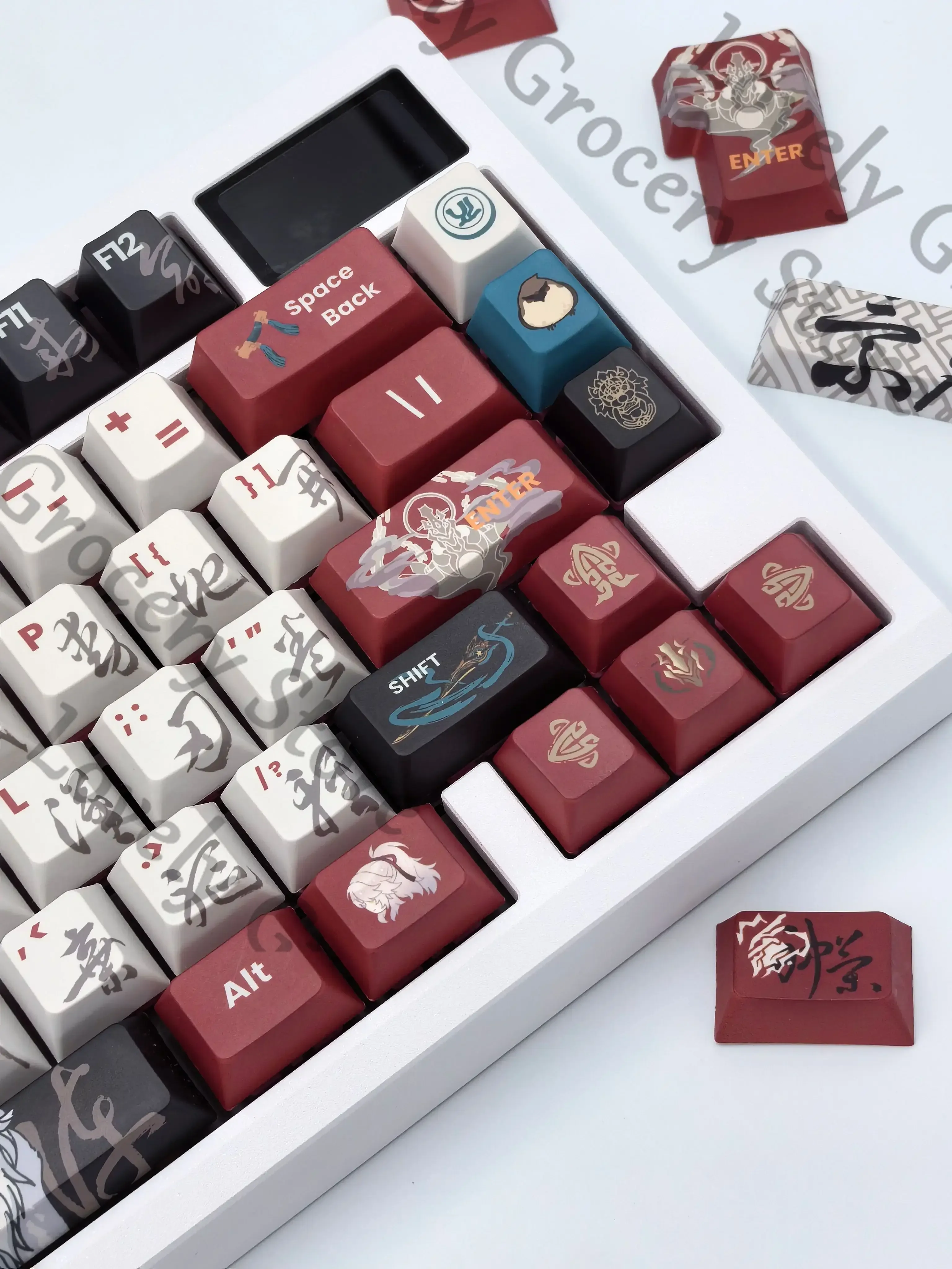 Anime Honkai: Star Rail Jing Yuan Cosplay Cartoon Original Factory Height Keycaps Accessories Keyboard Cap Ambitus Keycap Gift
