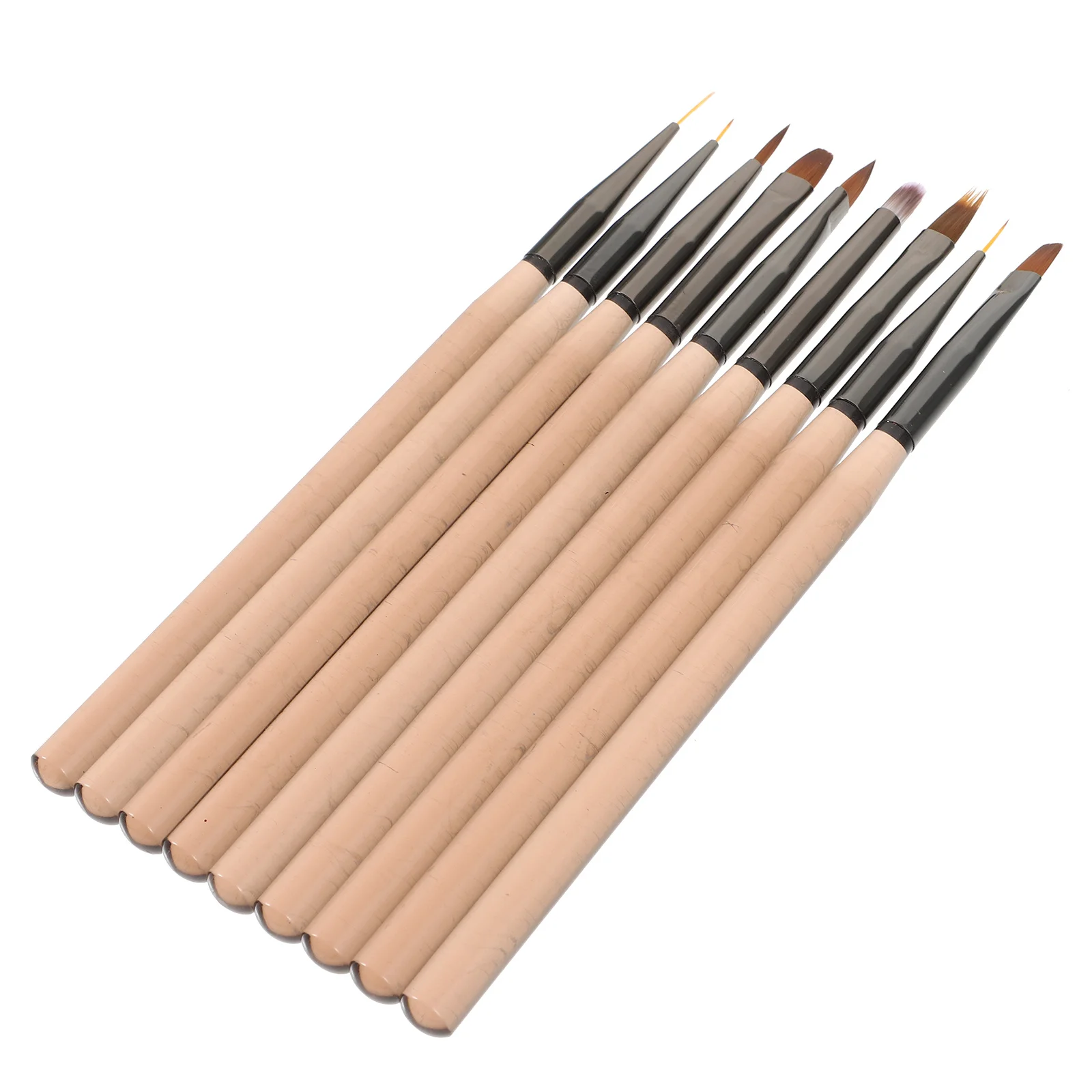 Ensemble de stylos à revêtement pour Nail Art, pinceaux fins de précision pour peinture des ongles, dessin au trait, outils de manucure, accessoire de beauté pour femmes, 9 pièces
