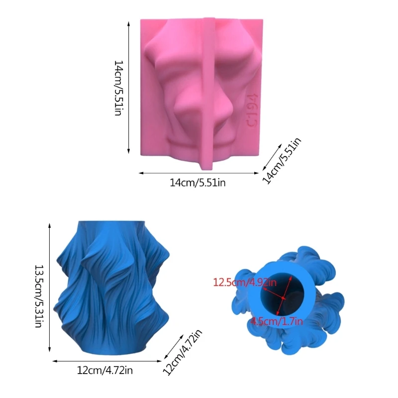DIY Silicone Concrete Flower Pot Storage Box Mold for Succulent Plant Decor Drop shipping