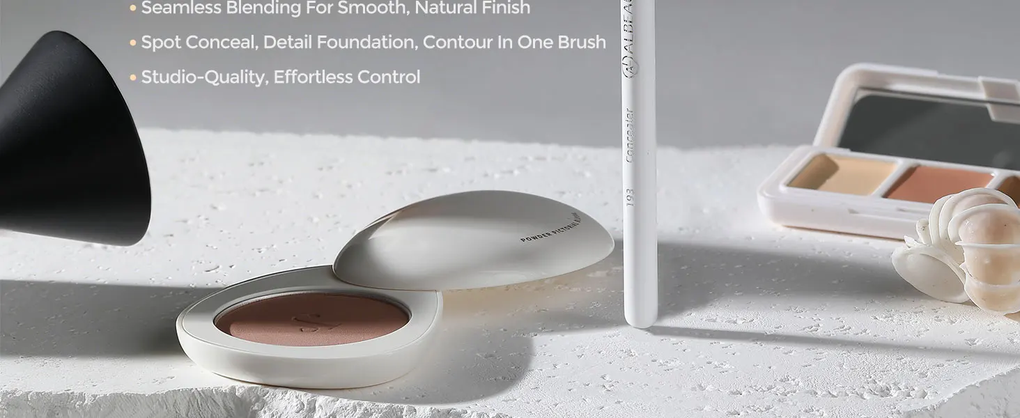 portable concealer brush for liquid cream formulas