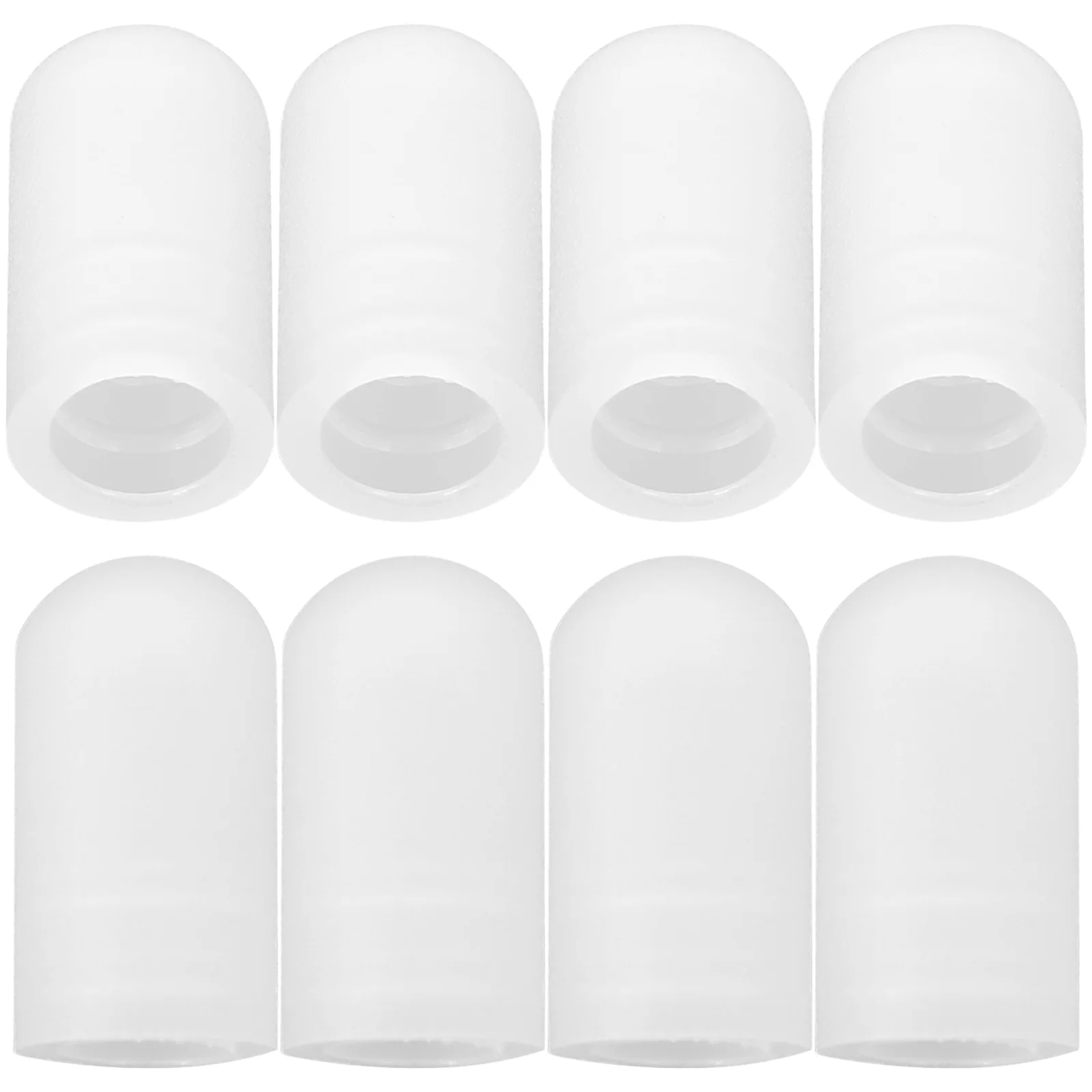 10 Pcs Drum Stick Head Protective Cover Silicone Rubber Sleeve Accessories (white) Pack Drumstick Percussion Caps Tips Practice