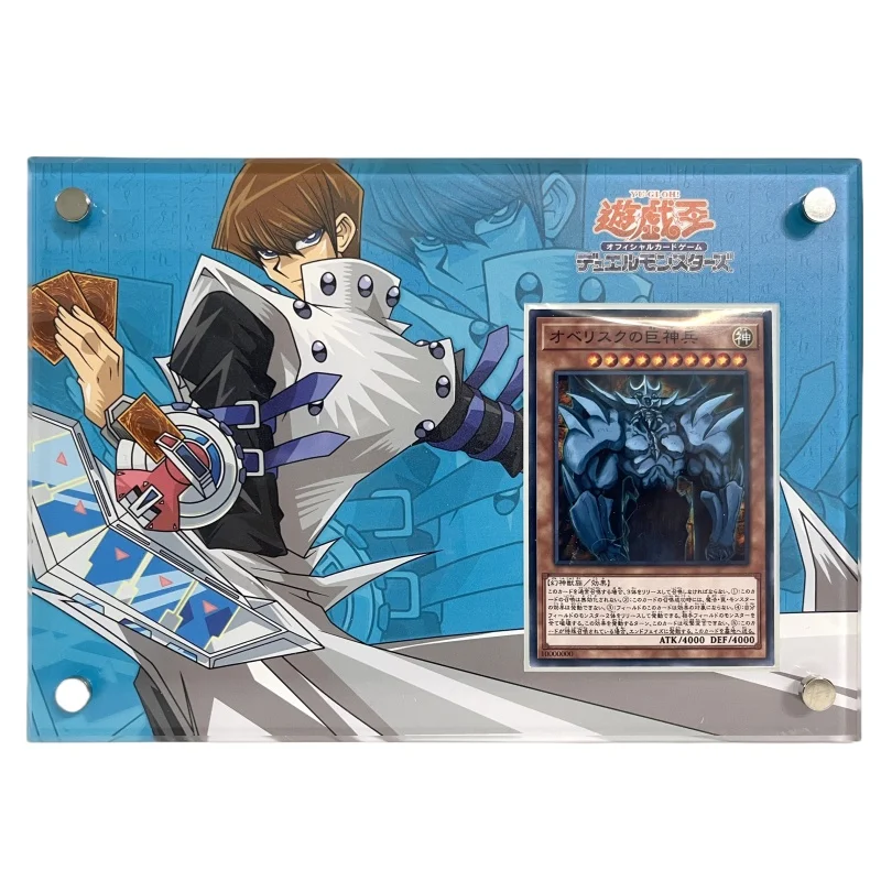 Yu-Gi-Oh Card Brick Egyptian God Seto Kaiba Yugi Muto joe Wheeler Akiza Izinski fai da te acrilico Action Toy figure collezione di giochi