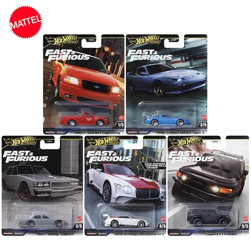 Original Hot Wheels Premium Car Toys for Boy Fast and Furious Bentley Continental GT3 Toyota Fj Cruiser Vehicle Model Collection