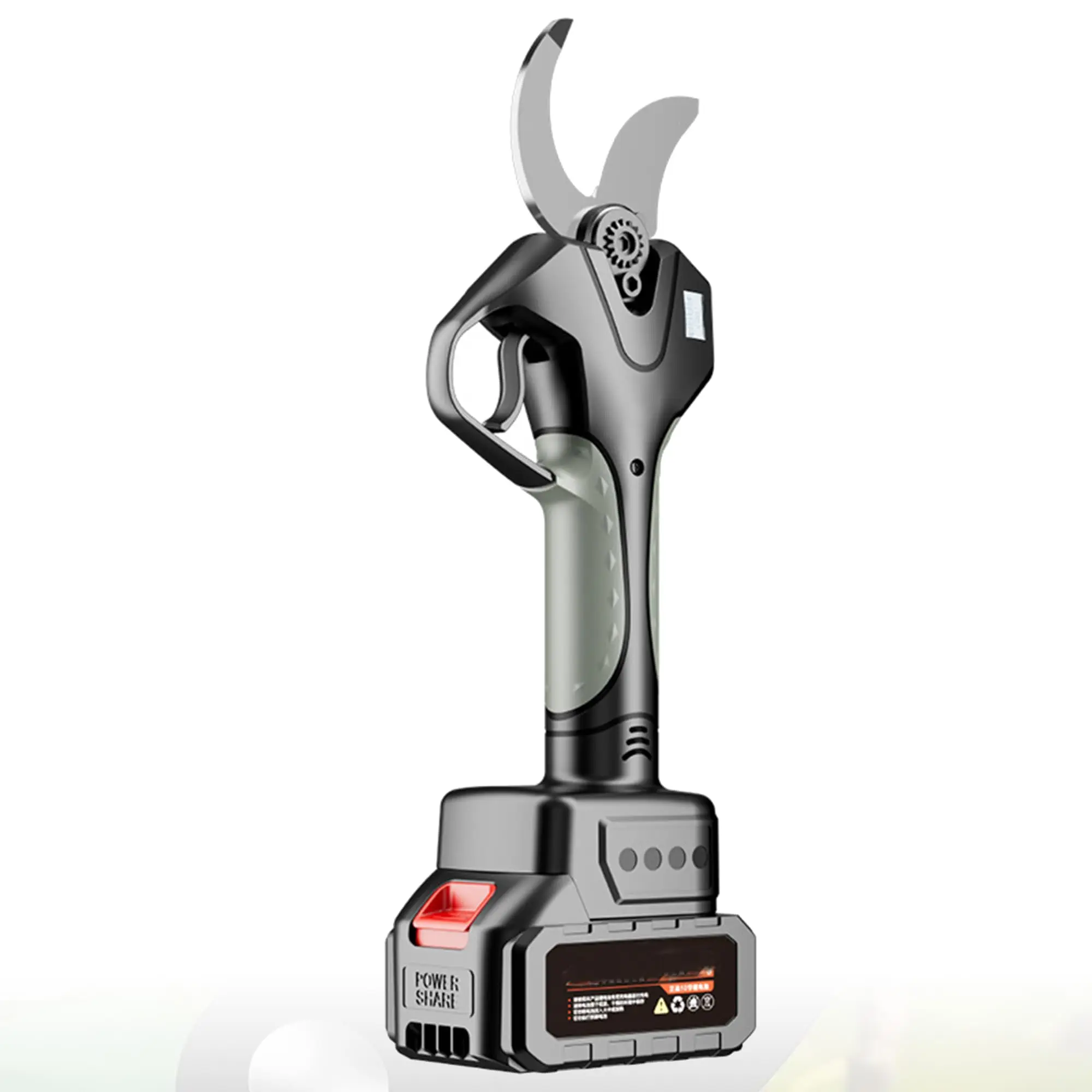 Professional Electric Pruning Shears 3'' Cutting Diameter Cordless Pruner With Lcd Display, Rechargeable Heavy Duty Tree