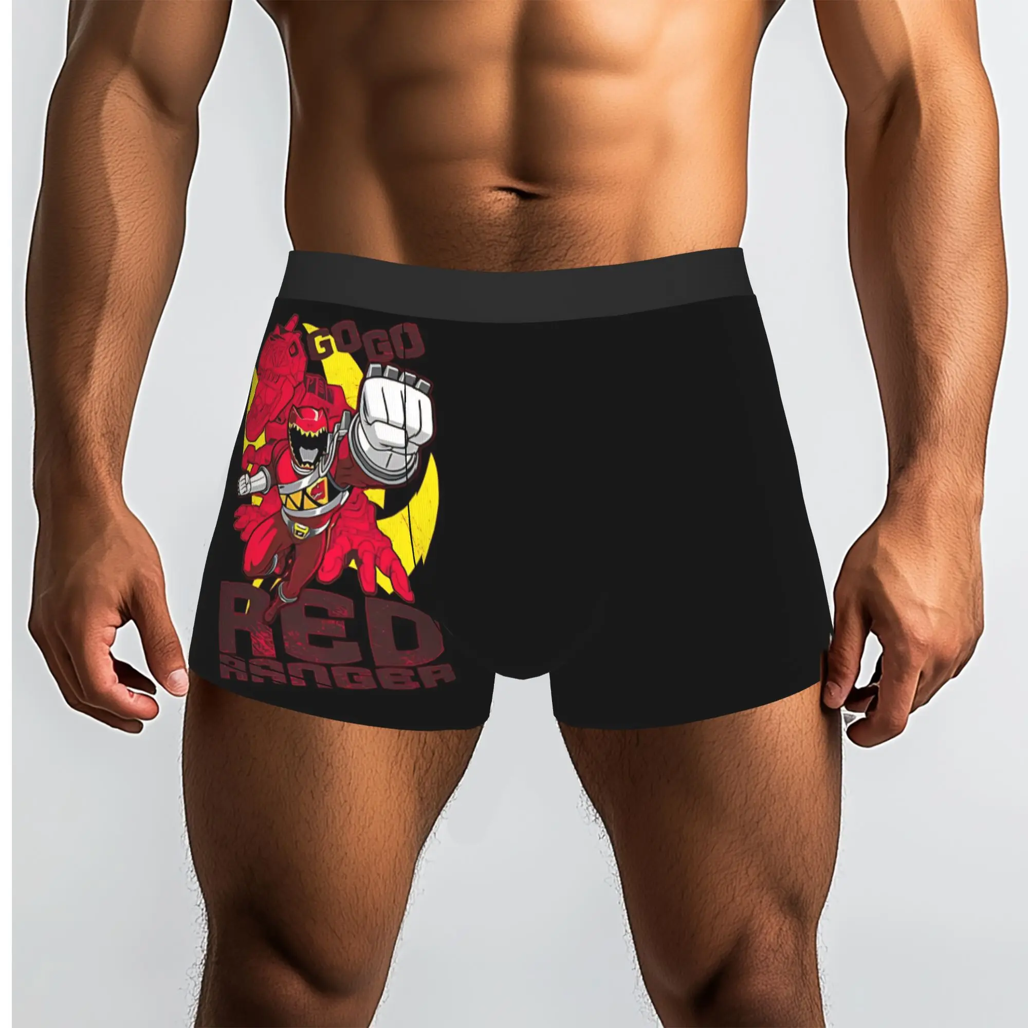 Red Ranger  Bandai Super Sentai Series Underpants Homme Panties Male Underwear Comfortable Shorts Boxer Briefs
