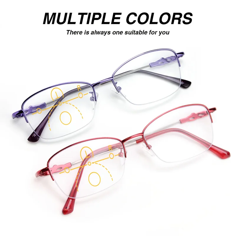 2026 Intelligent Zoom Progressive Multi-Functional Reading Glasses For Women Men Multifocal Anti-Blue Light Hyperopia Eyeglasses